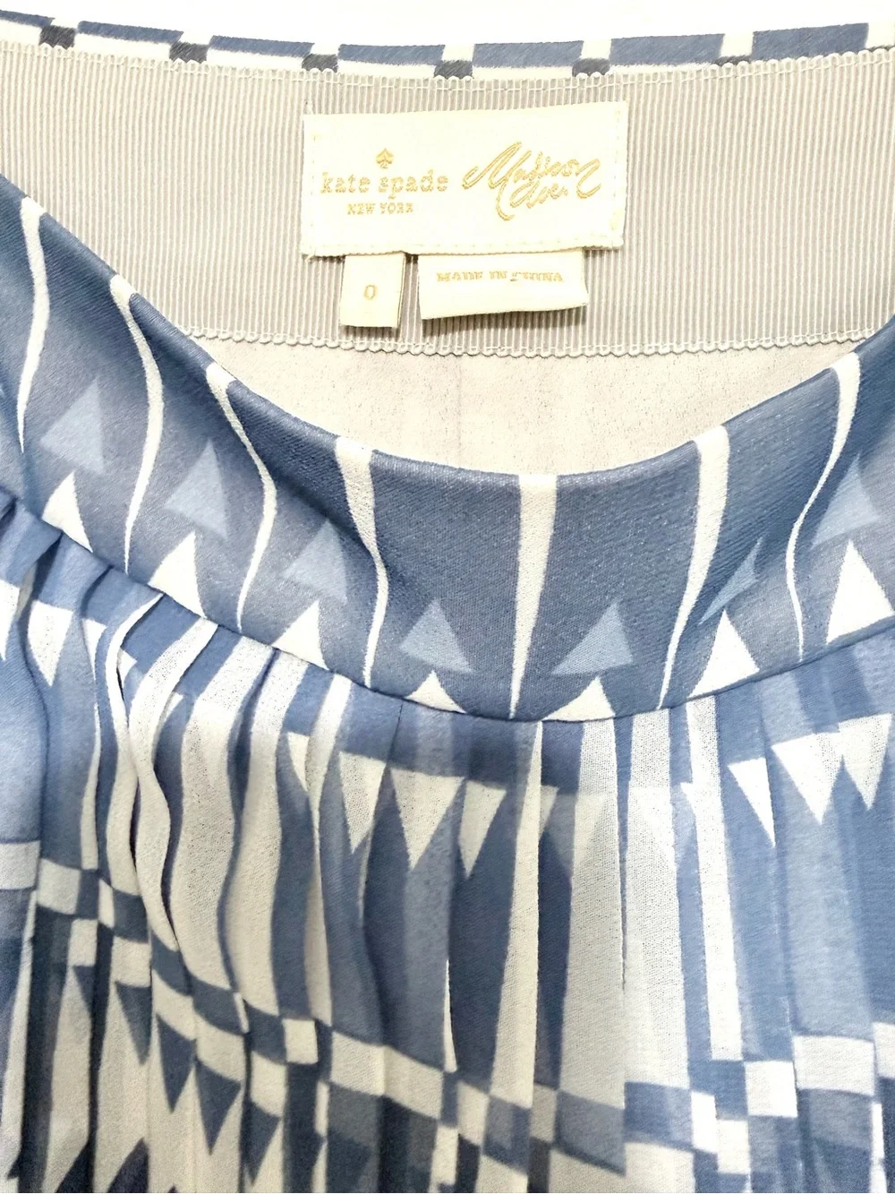 kate spade Blue Ombre Pleated Midi Skirt